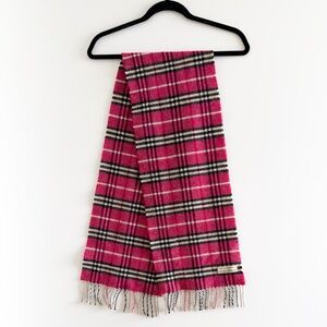 Burberry 100% Lambswool Vintage Checkered Scarf